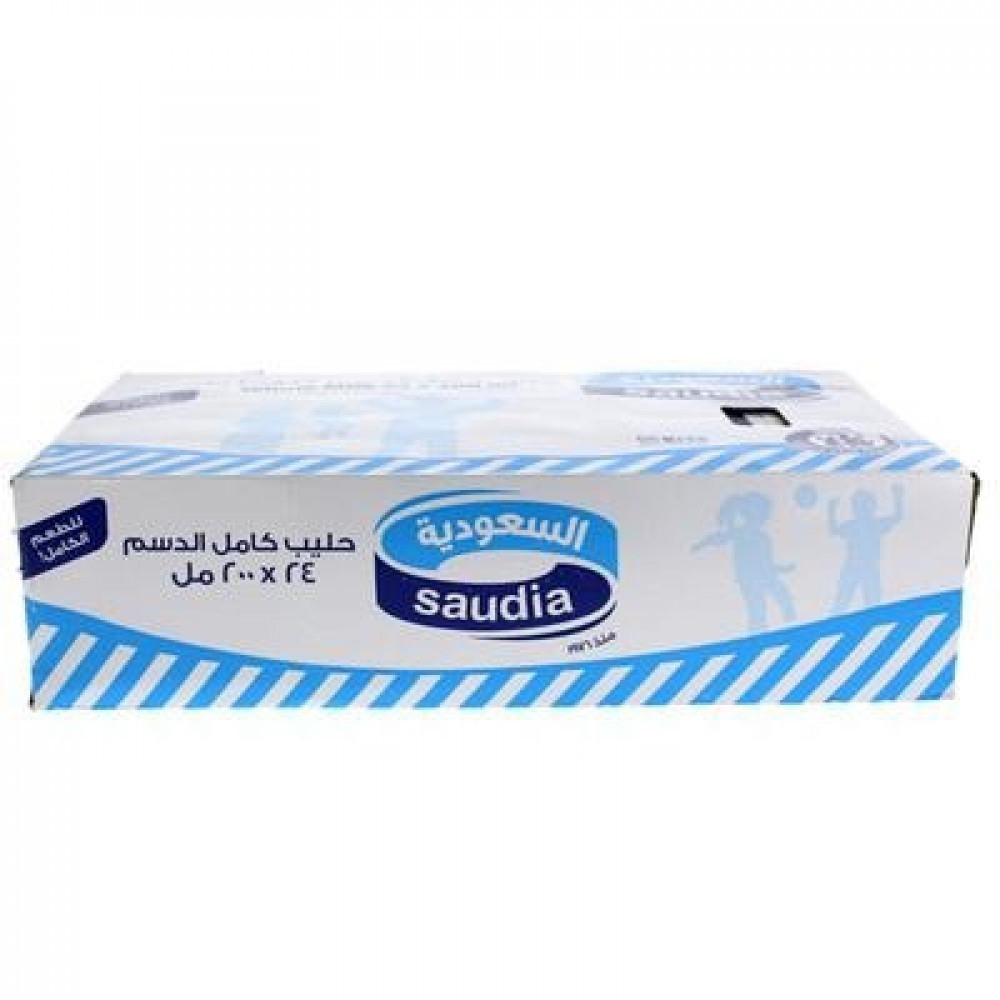 Saudia milk full fat 200 ml 24 packs