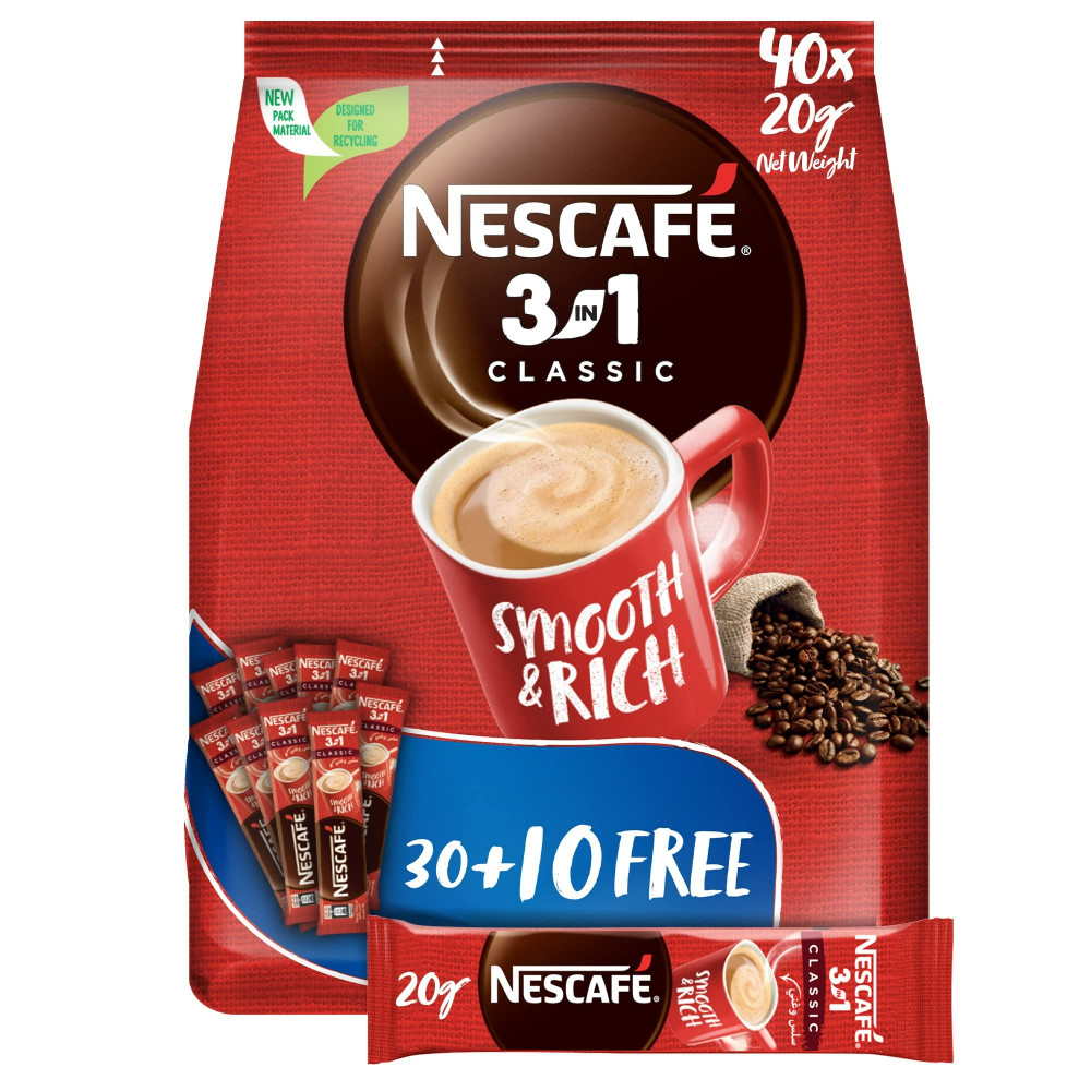 Coffee Mix 3 in 1 sachet, 20 grams of Nescafe*10