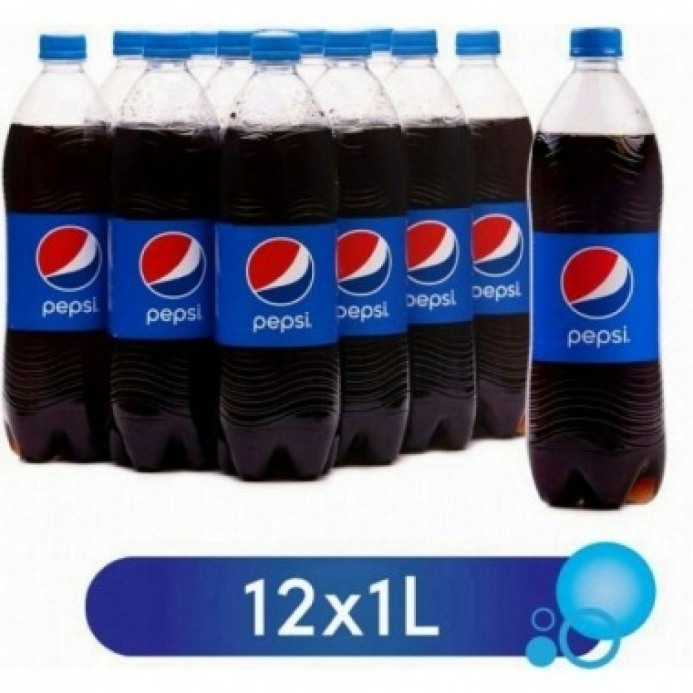Pepsi - soft drink, 12 x 1 liter