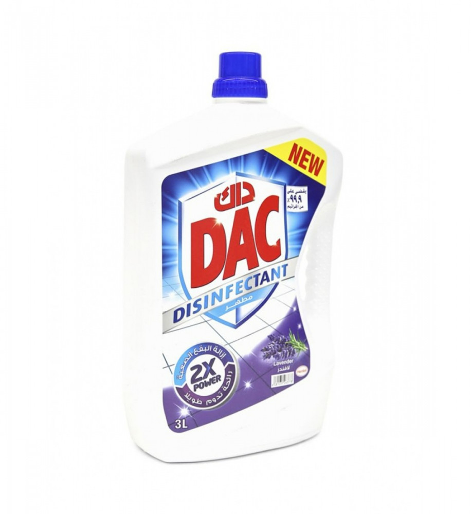 Dac disinfectant and floor cleaner, lavender scent, 3 liters * 6