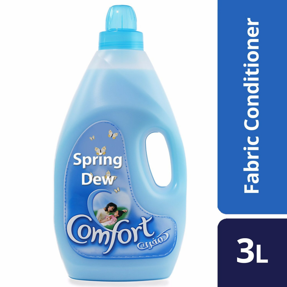 Comfort Liquid Fabric Softener, Spring Dew Scent, 3L*6
