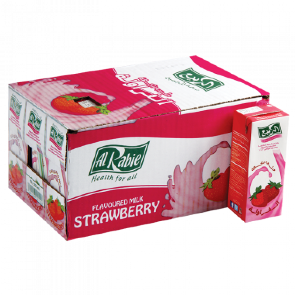 Al Rabie Strawberry Milk 18×125 ml