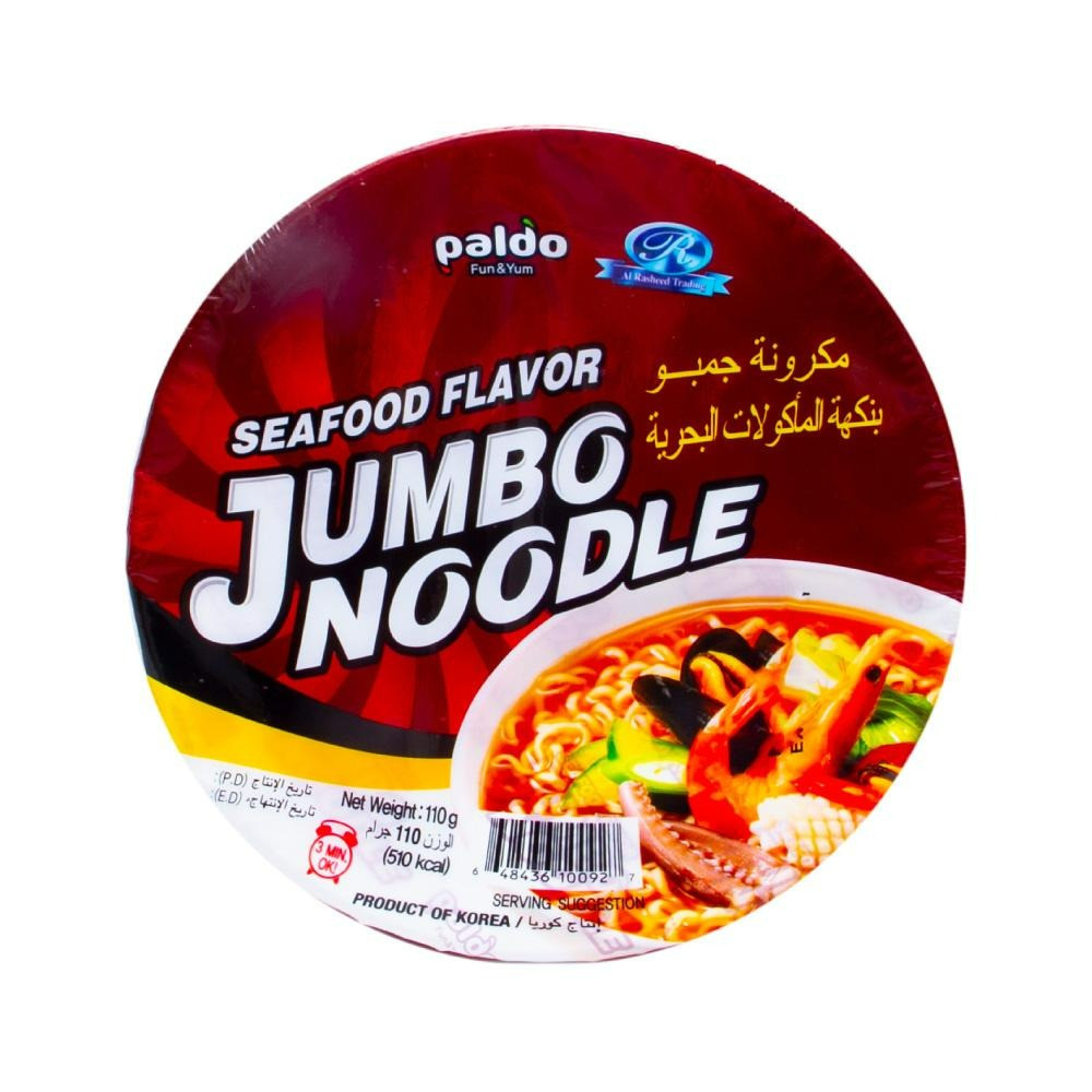 Paldo Jumbo Pasta With Seafood Flavor - 110 Gm*18