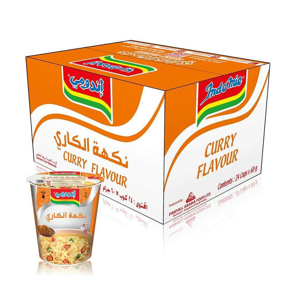 Indomie Cup Noodles Curry Flavor (24 Cups x 60g)