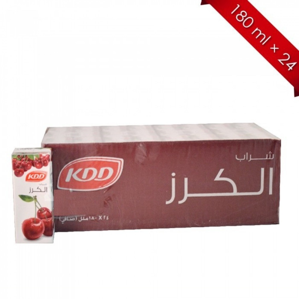 Kdd cherry syrup carton 24 x 180 ml