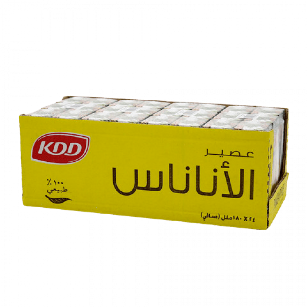 Kdd pineapple juice carton 24×180g
