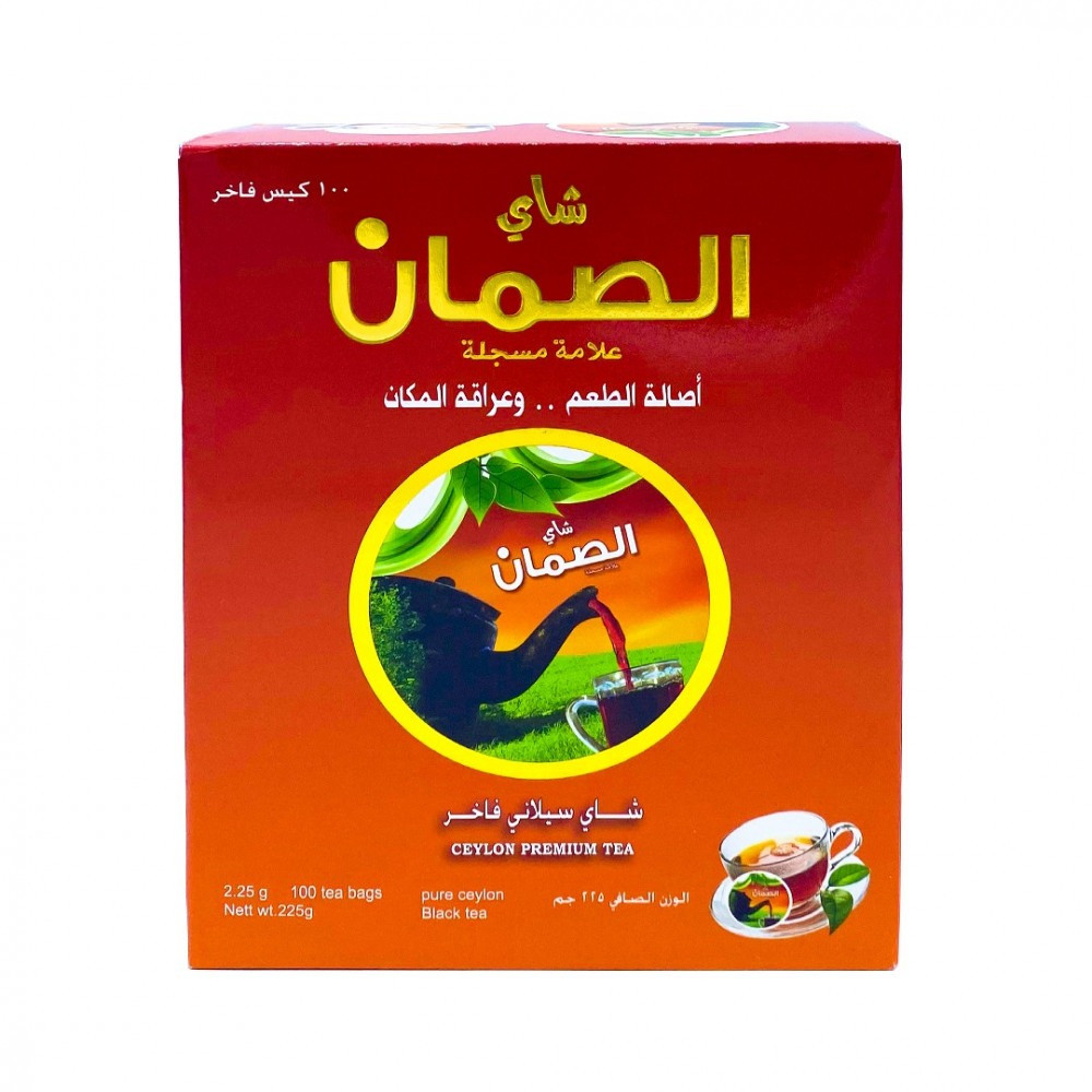 Al-Suman Premium Ceylon Tea, Fine Granules, Alaqi Red 100 Bags*24