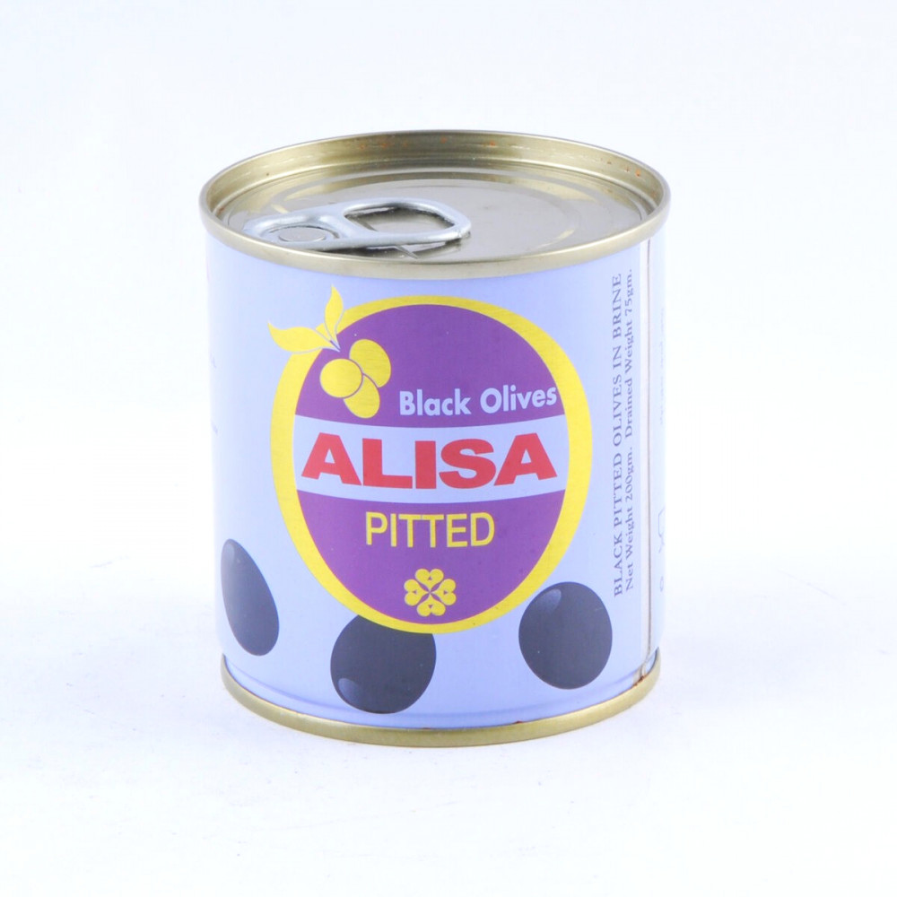 Carton of Elissa black olives without pits, 75 gm x 12 pieces