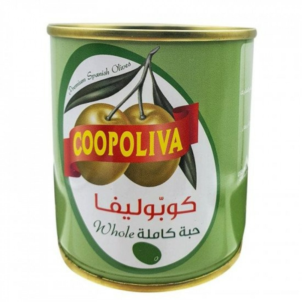 Carton of Copoliva green olives, boxes of 100 grams x 12 tablets
