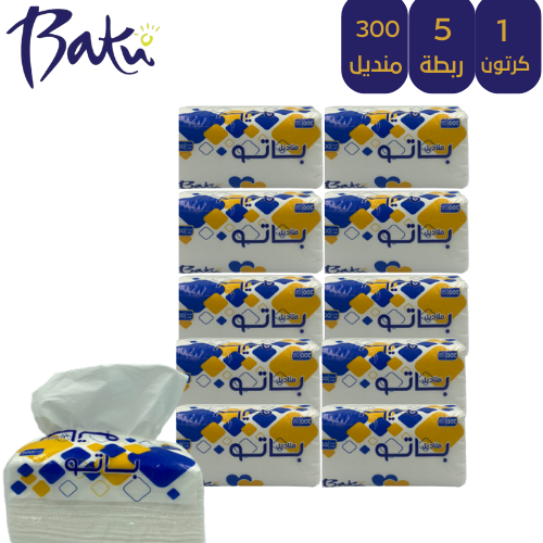 Pato Facial Tissue Box 300 Single Tissue x 5 Pulls *10 Pieces